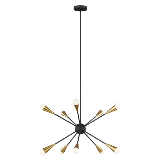 Żyrandol Jax – 10 źródeł światła – Czarny FE-JAX10-MB Elstead Lighting