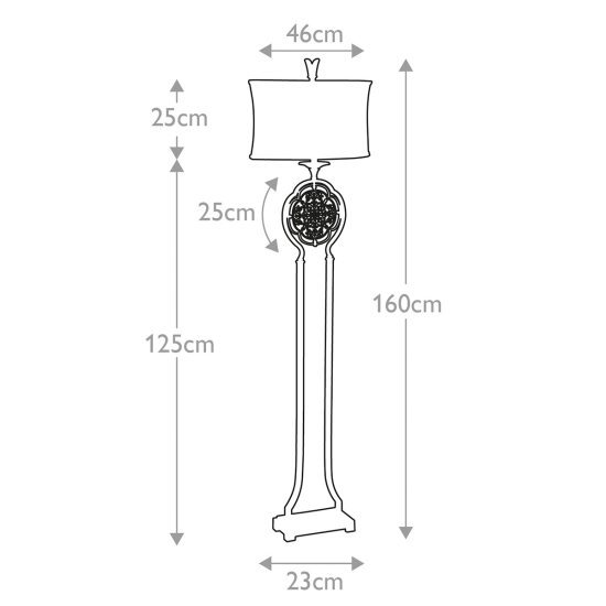 Lampa podłogowa Marcella – 1 źródło światła FE-MARCELLA-FL Elstead Lighting
