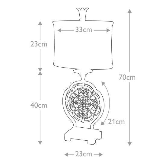 Lampa stołowa Marcella – 1 źródło światła FE-MARCELLA-TL Elstead Lighting
