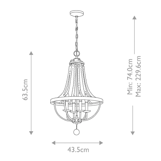 Żyrandol Nori – 4 źródła światła FE-NORI4-DWZ Elstead Lighting