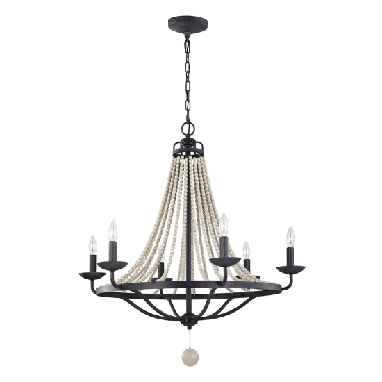 Żyrandol Nori – 6 źródeł światła FE-NORI6-DWZ Elstead Lighting