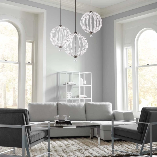 Duża lampa wisząca Oberlin – Wbudowany moduł LED FE-OBERLIN-P-L Elstead Lighting