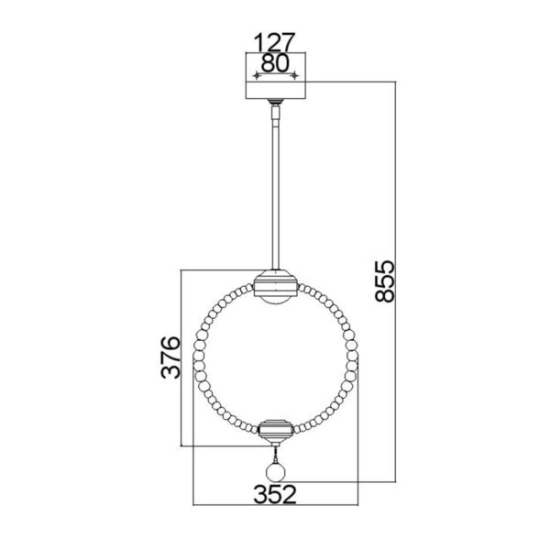 Mała lampa wisząca Oberlin – Wbudowany moduł LED FE-OBERLIN-P-S Elstead Lighting