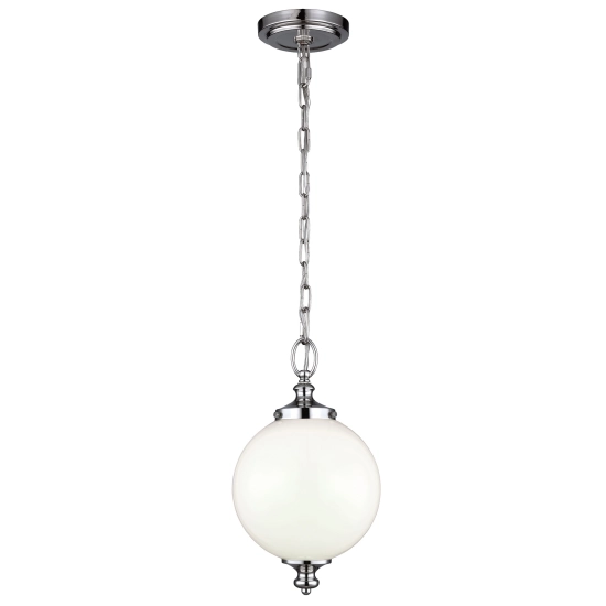 kinkiecik.pl Mała lampa wisząca Parkman – 1 źródło światła – Polerowany nikiel FE-PARKMAN-PS-PN Elstead Lighting