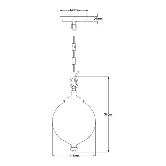 Mała lampa wisząca Parkman – 1 źródło światła – Polerowany nikiel FE-PARKMAN-PS-PN Elstead Lighting