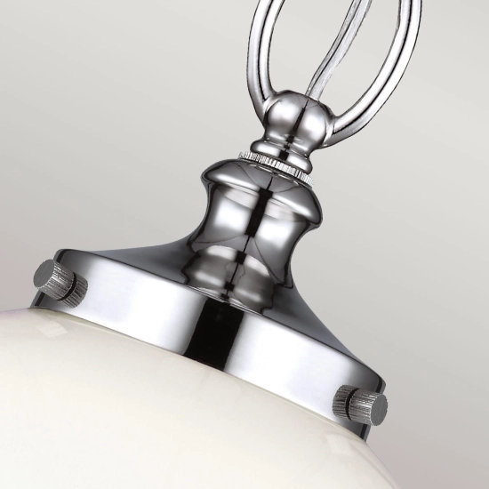 Mała lampa wisząca Parkman – 1 źródło światła – Polerowany nikiel FE-PARKMAN-PS-PN Elstead Lighting