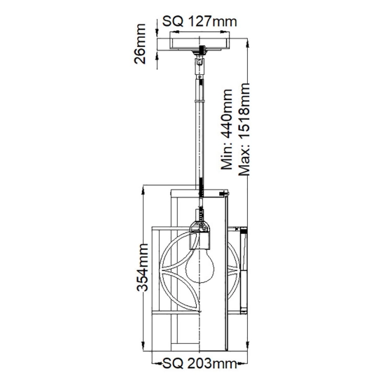 Mała lampa wisząca Remy – 1 źródło światła FE-REMY-P-C Elstead Lighting