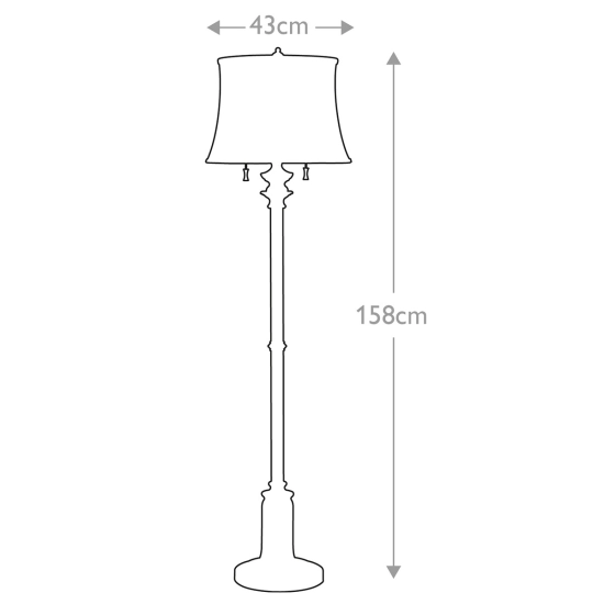 Lampa podłogowa Stateroom – 2 źródła światła – Ciepły mosiądz FE-STATEROOM-FL-BB Elstead Lighting