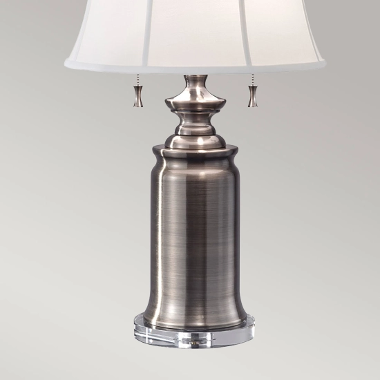 Lampa stołowa Stateroom – 2 źródła światła – Antyczny nikiel FE-STATEROOM-TL-AN Elstead Lighting