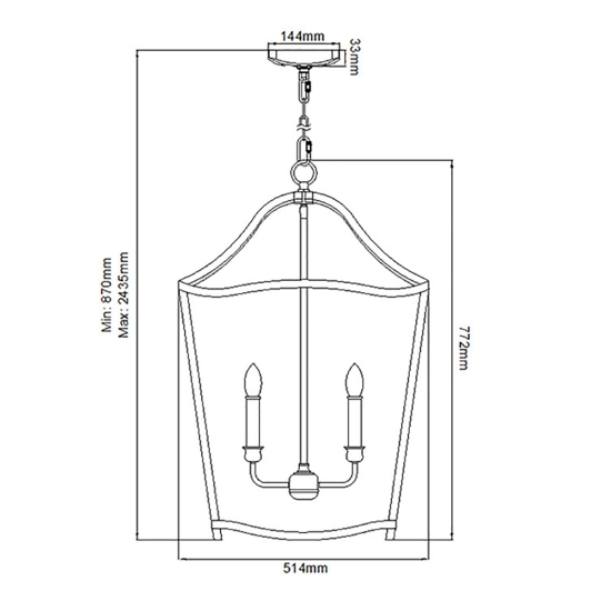 Lampa wisząca Yarmouth – 6 źródeł światła FE-YARMOUTH-6P Elstead Lighting