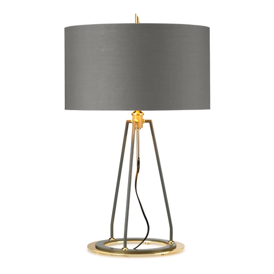 kinkiecik.pl Lampa stołowa Ferrara – Ciemnoszara/ Polerowane złoto FERRARA-TL-GPG Elstead Lighting