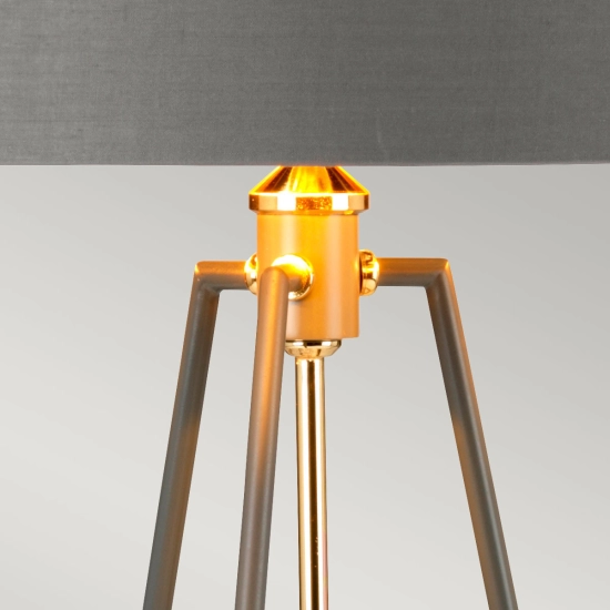 Lampa stołowa Ferrara – Ciemnoszara/ Polerowane złoto FERRARA-TL-GPG Elstead Lighting