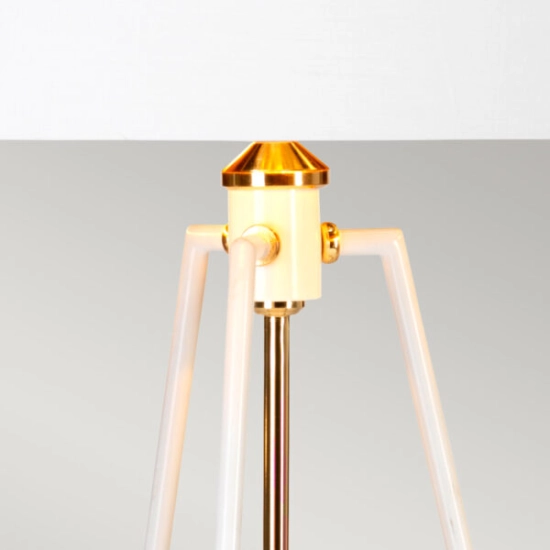 Lampa stołowa Ferrara – Biała/ Polerowane złoto FERRARA-TL-WPG Elstead Lighting