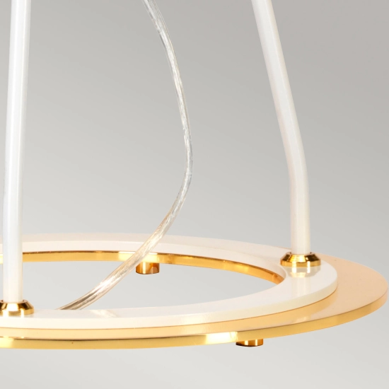 Lampa stołowa Ferrara – Biała/ Polerowane złoto FERRARA-TL-WPG Elstead Lighting