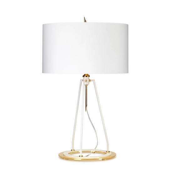 Lampa stołowa Ferrara – Biała/ Polerowane złoto FERRARA-TL-WPG Elstead Lighting