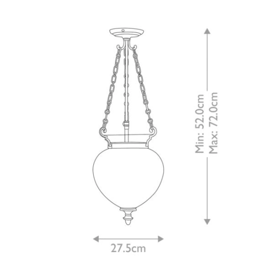 Średnia lampa wisząca Finsbury Park – 3 źródła światła – Polerowany nikiel FP-P-M-POL-NCKL Elstead Lighting