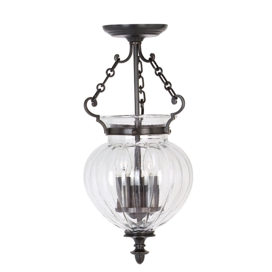 Mała lampa wisząca Finsbury Park – 3 źródła światła – Stary brąz FP-P-S-OLD-BRZ Elstead Lighting