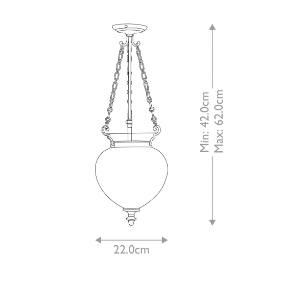 Mała lampa wisząca Finsbury Park – 3 źródła światła – Polerowany nikiel FP-P-S-POL-NCKL Elstead Lighting