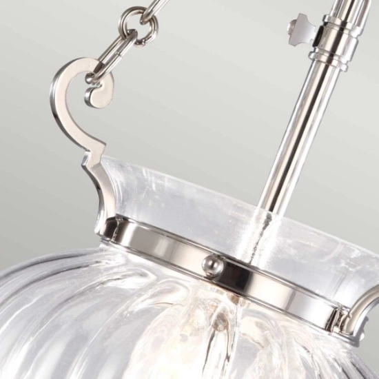 Mała lampa wisząca Finsbury Park – 3 źródła światła – Polerowany nikiel FP-P-S-POL-NCKL Elstead Lighting