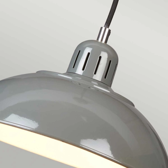 Lampa wisząca Franklin – 1 źródło światła – Szara FRANKLIN-P-GY Elstead Lighting