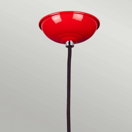 Lampa wisząca Franklin – 1 źródło światła – Czerwona FRANKLIN-P-RED Elstead Lighting