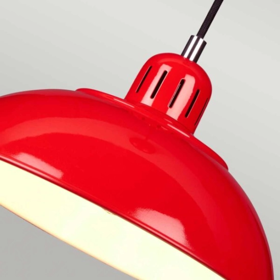Lampa wisząca Franklin – 1 źródło światła – Czerwona FRANKLIN-P-RED Elstead Lighting