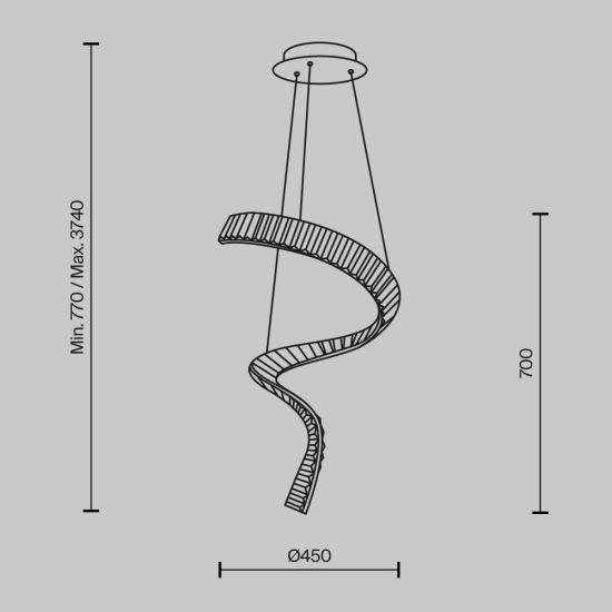 Lampa wisząca Krone P097PL-L48BS3K Maytoni - zdjęcie dodatkowe 9