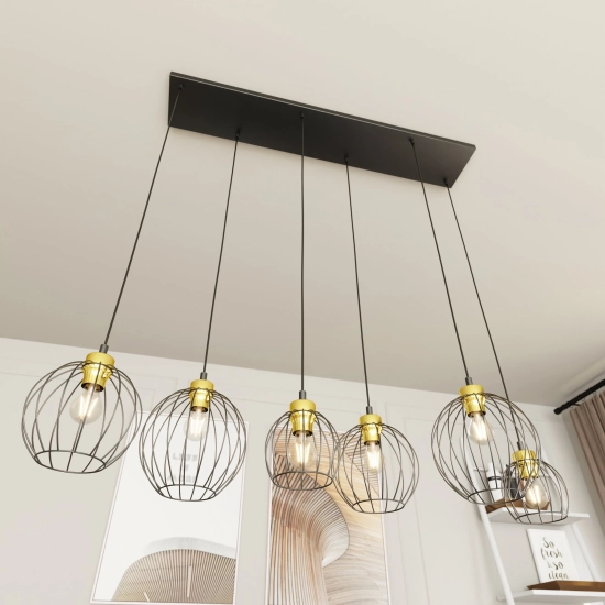Lampa wisząca NANDO 6 BL GOLD 1368/6 EMIBIG Lighting