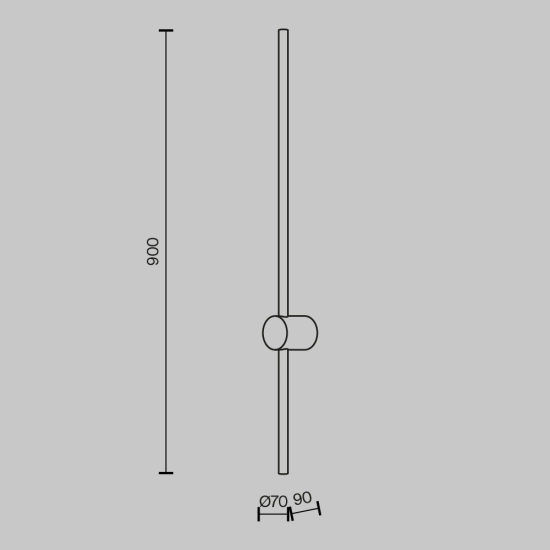 Lampa ścienna (kinkiet) Light stick MOD237WL-L11B3K Maytoni - zdjęcie dodatkowe 3