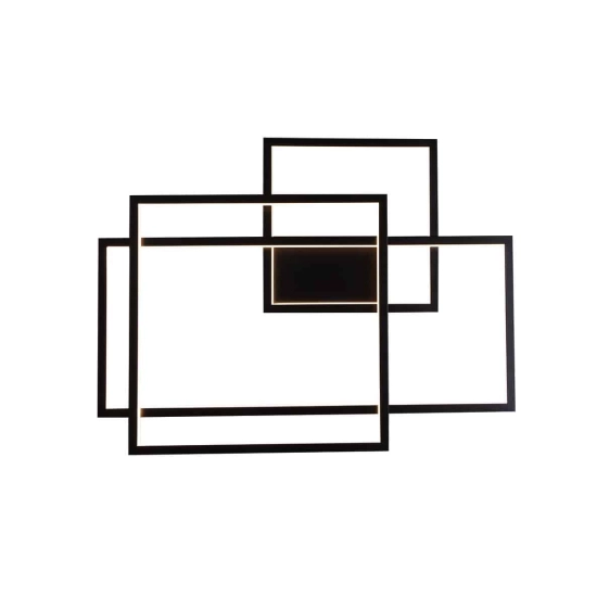 Geometric Kinkiet czarny z funkcją ściemniania światła W0233D MaxLight - zdjęcie produktu