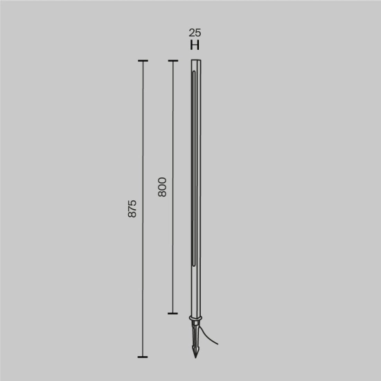 Lampa stojąca Oświetlenie krajobrazu Pole O440FL-L12GF3K Maytoni - zdjęcie dodatkowe 4