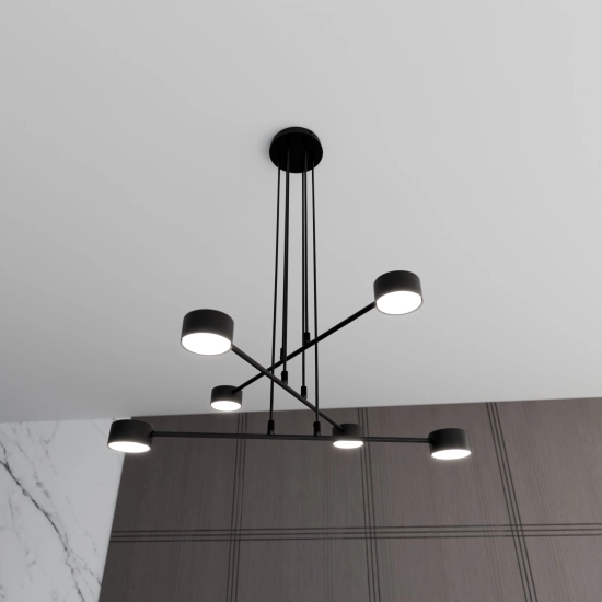 Lampa wisząca MODUS 6 BLACK 1339/6 EMIBIG Lighting