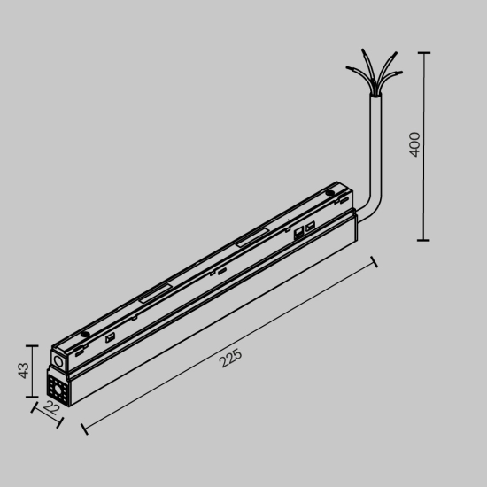 Łącznik zasilania wpuszczany Exility 48V, 100W DALI TRA034DR-100W-DD-B-DE Maytoni - zdjęcie dodatkowe 4