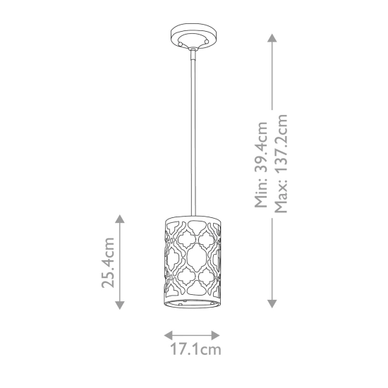 Mała lampa wisząca Arabella – 1 źródło światła GN-ARABELLA-MP Elstead Lighting