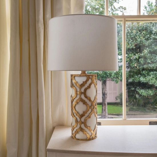 Lampa stołowa Arabella – 1 źródło światła – Postarzane złoto GN-ARABELLA-TL-G Elstead Lighting