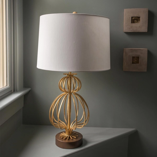 Lampa stołowa Lafitte – 1 źródło światła – Przecierane złoto GN-LAFITTE-TL-GD Elstead Lighting