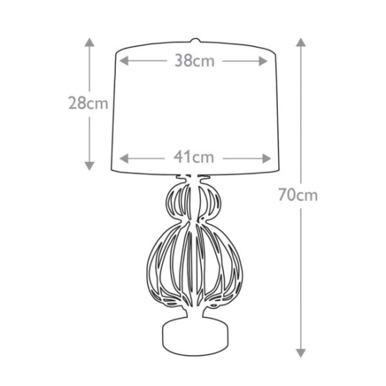 Lampa stołowa Lafitte – 1 źródło światła – Przecierane srebro GN-LAFITTE-TL-SV Elstead Lighting
