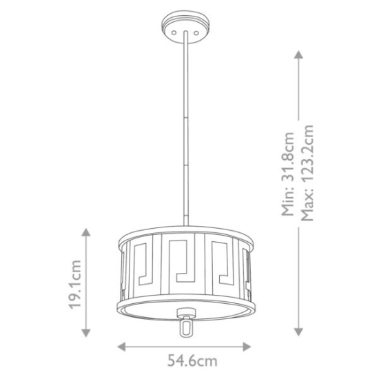 Średnia lampa wisząca Lemuria – 2 źródła światła GN-LEMURIA-P-M Elstead Lighting