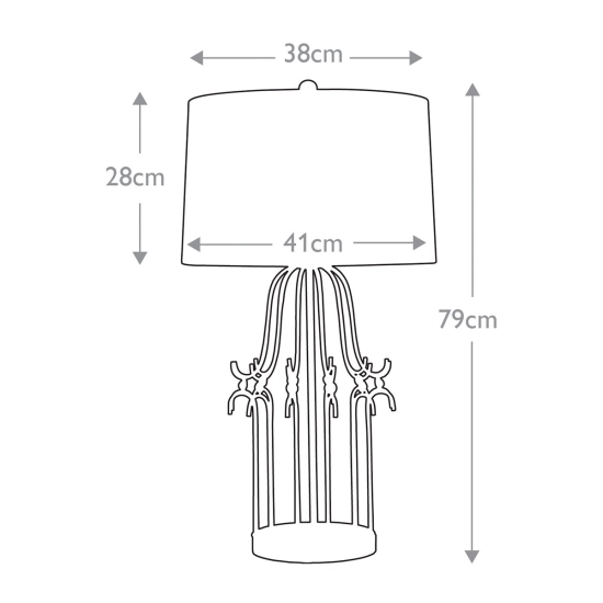 Lampa stołowa Stella – 1 źródło światła – Przecierane srebro GN-STELLA-TL-SV Elstead Lighting