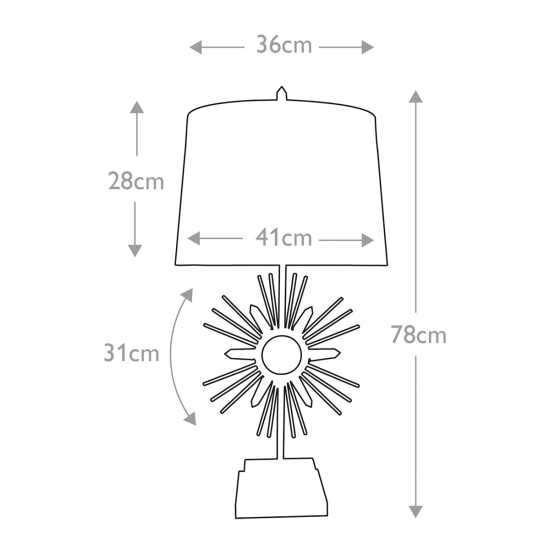 Lampa stołowa Sun King – 1 źródło światła GN-SUN-KING-TL Elstead Lighting