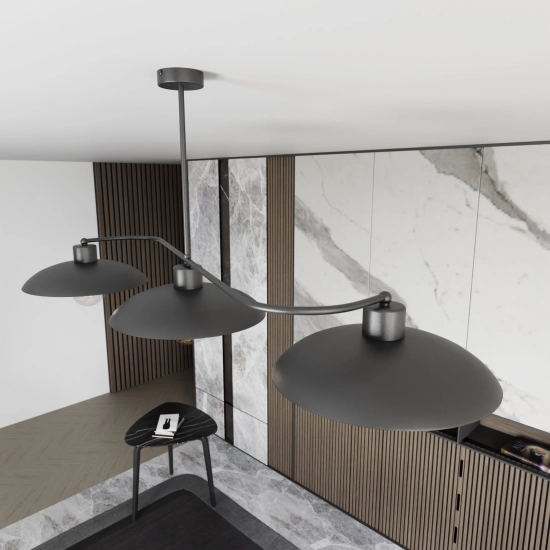 Żyrandol FOSTER 3 BLACK 1353/3 EMIBIG Lighting