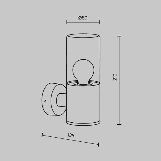 Lampa ścienna (kinkiet) Amas O432WL-01GF Maytoni - zdjęcie dodatkowe 5