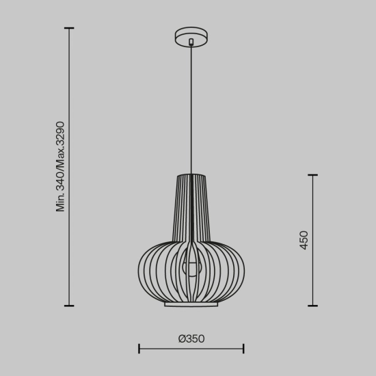 Lampa wisząca Roots MOD193PL-01W Maytoni - zdjęcie dodatkowe 4