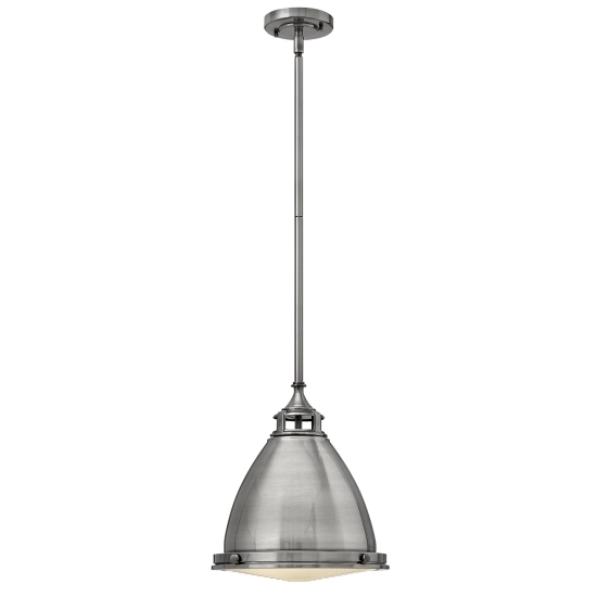 kinkiecik.pl Lampa wisząca Amelia – 1 źródło światła – Polerowany antyczny nikiel HK-AMELIA-P-M-PL Elstead Lighting
