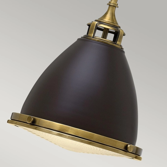 Lampa wisząca Amelia – 1 źródło światła – Ciemny brąz HK-AMELIA-P-M-RB Elstead Lighting