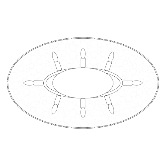 Podłużny żyrandol Anya – 10 źródeł światła HK-ANYA-ISLE Elstead Lighting