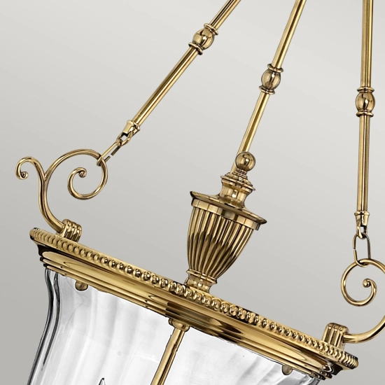 Duża lampa wisząca Cambridge – 3 źródła świtała HK-CAMBRIDGE-P-L Elstead Lighting