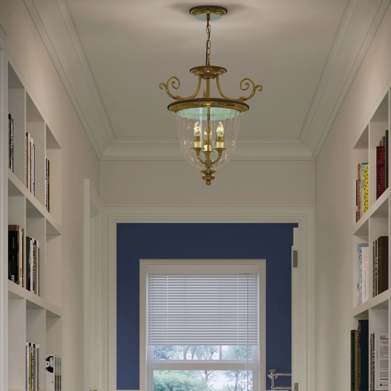 Mała lampa wisząca Cambridge – 3 źródła światła HK-CAMBRIDGE-P-S Elstead Lighting