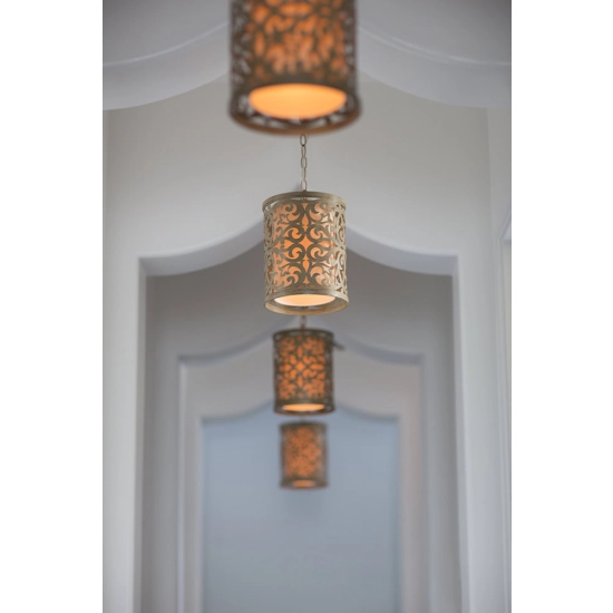 Mała lampa wisząca Carabel – 1 źródło światła HK-CARABEL-P-A Elstead Lighting