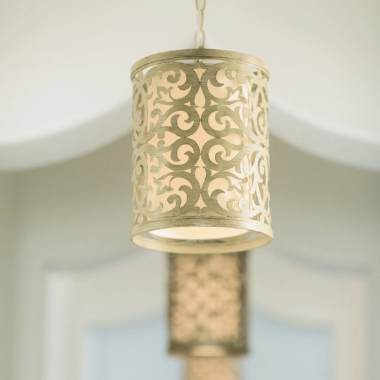 Mała lampa wisząca Carabel – 1 źródło światła HK-CARABEL-P-A Elstead Lighting